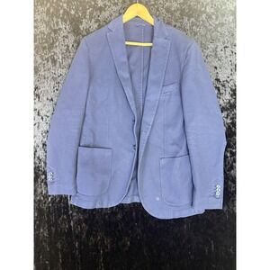 LBM 1911 Blazer Mens EU 52R / US 42R Blue Limited Edition Unlined Made in Italy